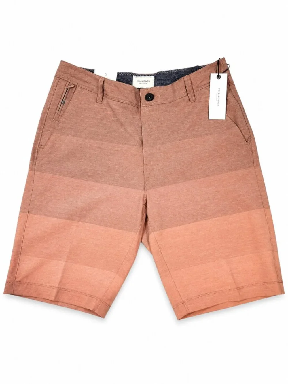 7 Diamonds Performance Hybrid Shorts Coral Colorblock Stretch Size 29
